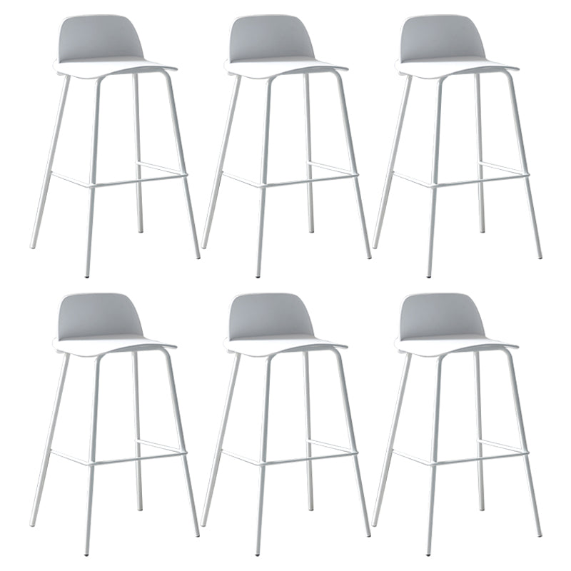 Modern Style Bar-stool Plastic Counter Bar Stool with Metal Legs for Home