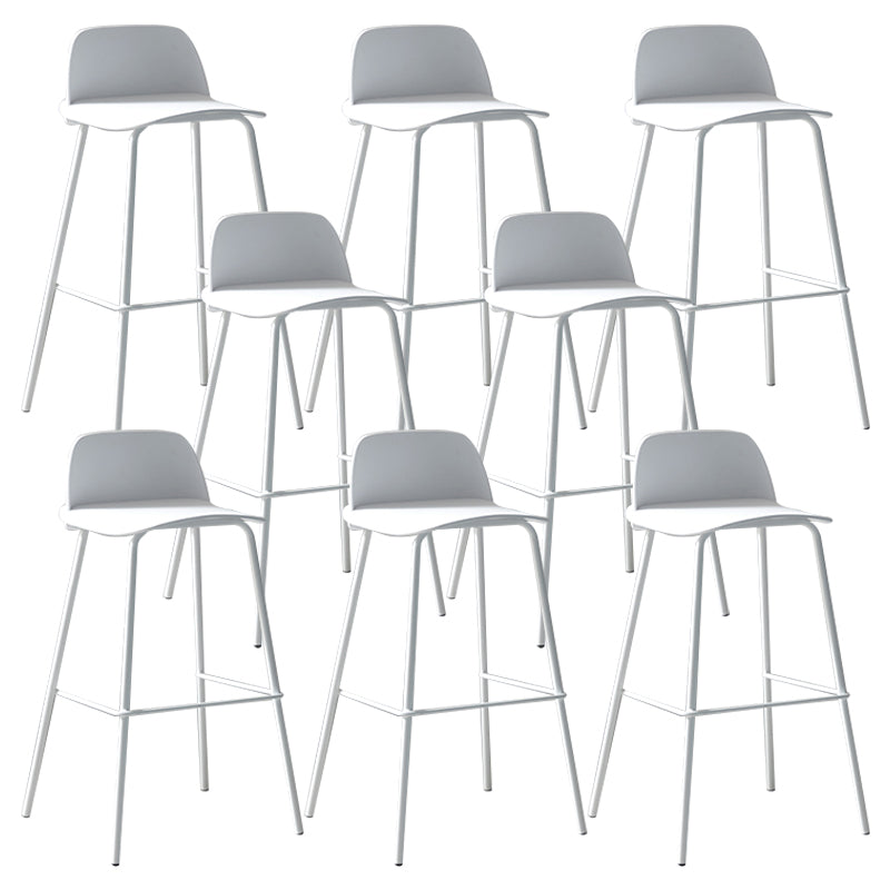 Modern Style Bar-stool Plastic Counter Bar Stool with Metal Legs for Home