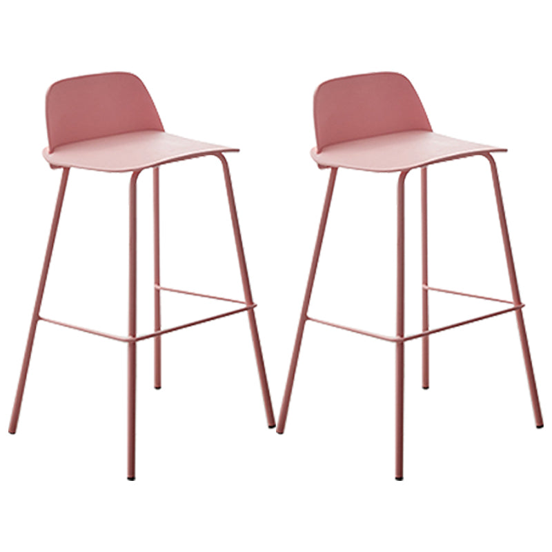 Modern Style Bar-stool Plastic Counter Bar Stool with Metal Legs for Home