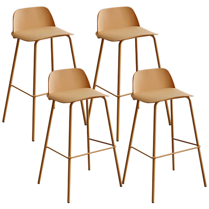 Modern Style Bar-stool Plastic Counter Bar Stool with Metal Legs for Home