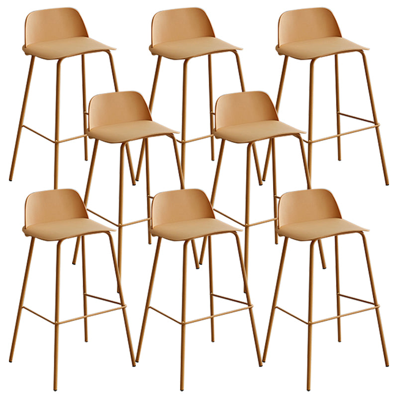 Modern Style Bar-stool Plastic Counter Bar Stool with Metal Legs for Home