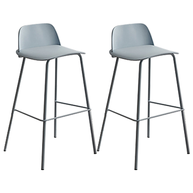 Modern Style Bar-stool Plastic Counter Bar Stool with Metal Legs for Home