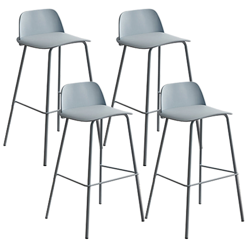 Modern Style Bar-stool Plastic Counter Bar Stool with Metal Legs for Home
