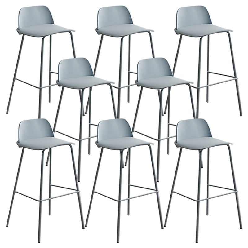 Modern Style Bar-stool Plastic Counter Bar Stool with Metal Legs for Home
