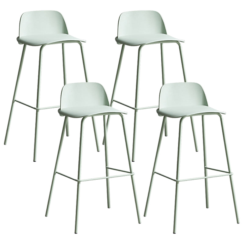 Modern Style Bar-stool Plastic Counter Bar Stool with Metal Legs for Home