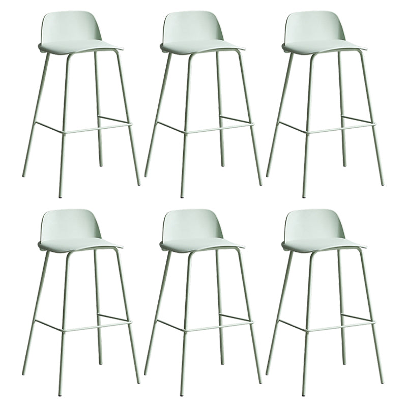 Modern Style Bar-stool Plastic Counter Bar Stool with Metal Legs for Home