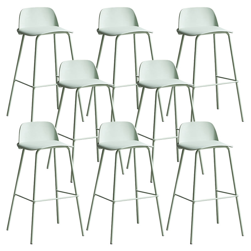 Modern Style Bar-stool Plastic Counter Bar Stool with Metal Legs for Home