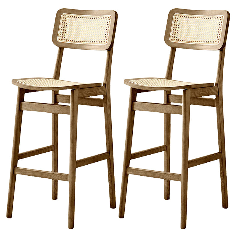 Modern Style Bar-stool Wooden Counter Bar Stool with Wood Legs for Home