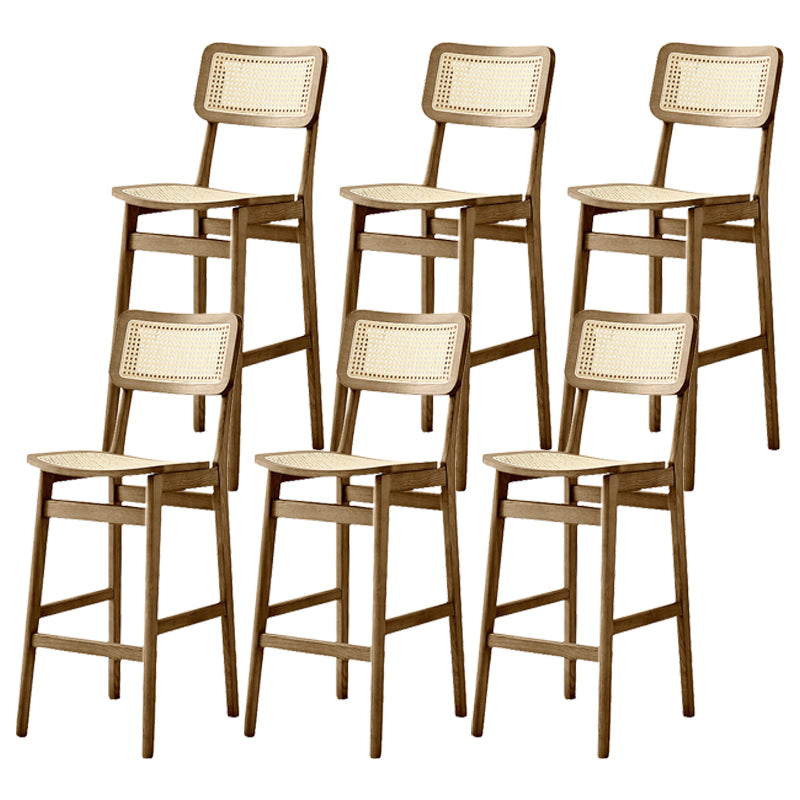 Modern Style Bar-stool Wooden Counter Bar Stool with Wood Legs for Home