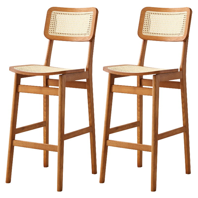 Modern Style Bar-stool Wooden Counter Bar Stool with Wood Legs for Home