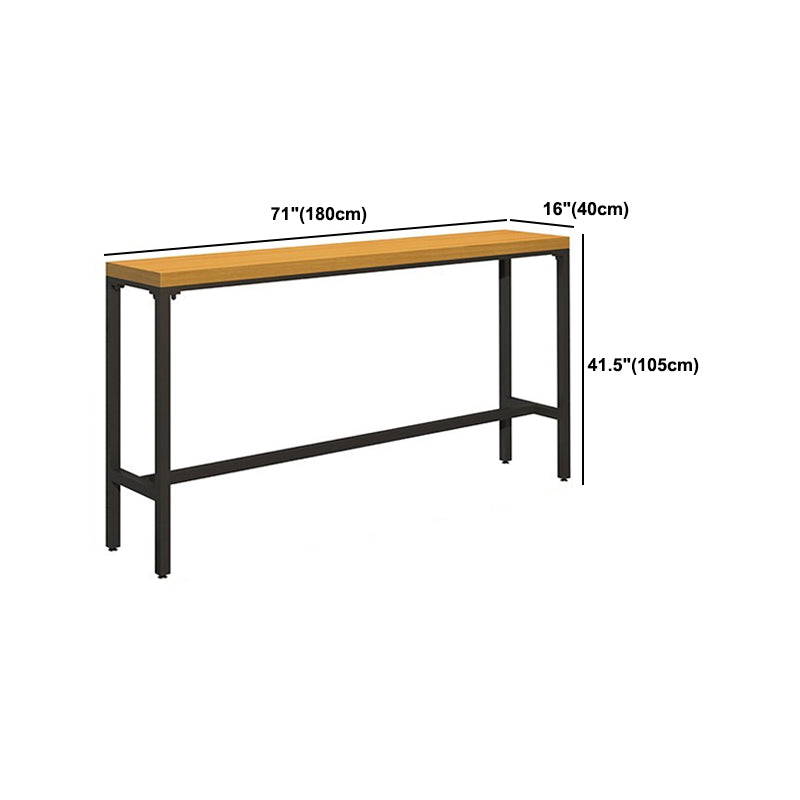 Modern 1/6/11 Pieces Bar Table Set Rectangle Pine Wood Counter Table with Backrest Stools