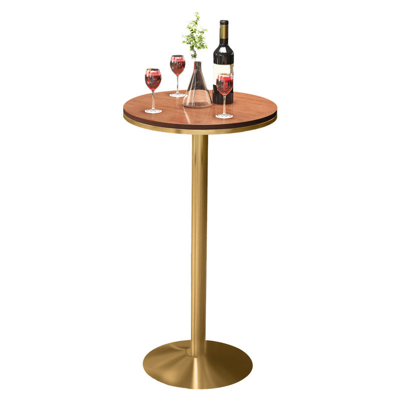 1/2/3/4 Pieces Glam Round Bar Table Set Bistro Set with Faux Marble Top