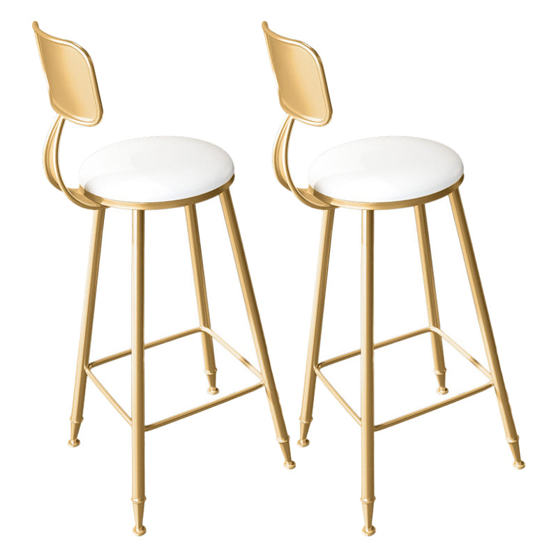 1/2/3/4 Pieces Glam Round Bar Table Set Bistro Set with Faux Marble Top