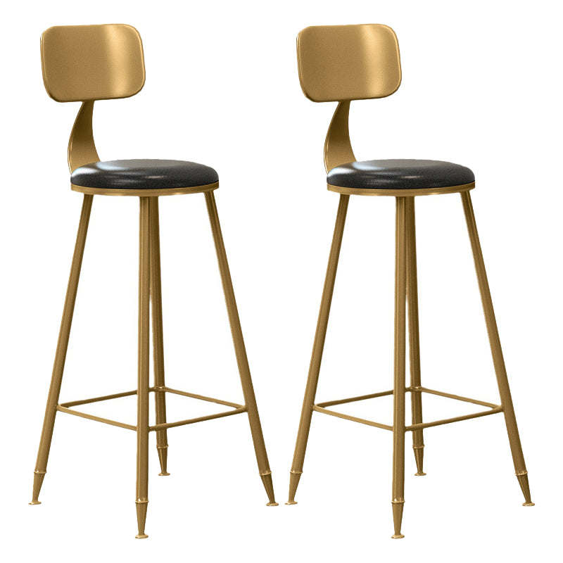 1/2/3/4 Pieces Glam Round Bar Table Set Bistro Set with Faux Marble Top