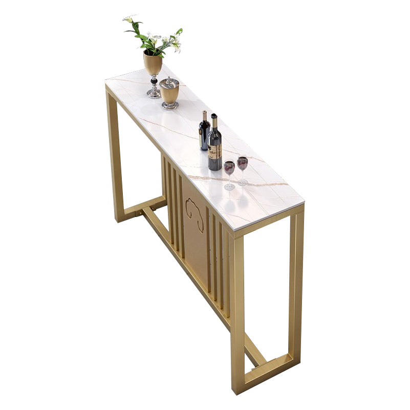 Traditional Luxury Bar Table Set 1/3/5 Pieces Counter Set with Gold Base