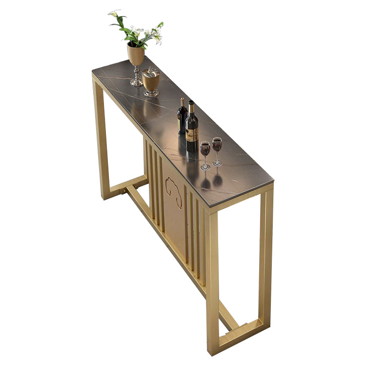 Traditional Luxury Bar Table Set 1/3/5 Pieces Counter Set with Gold Base