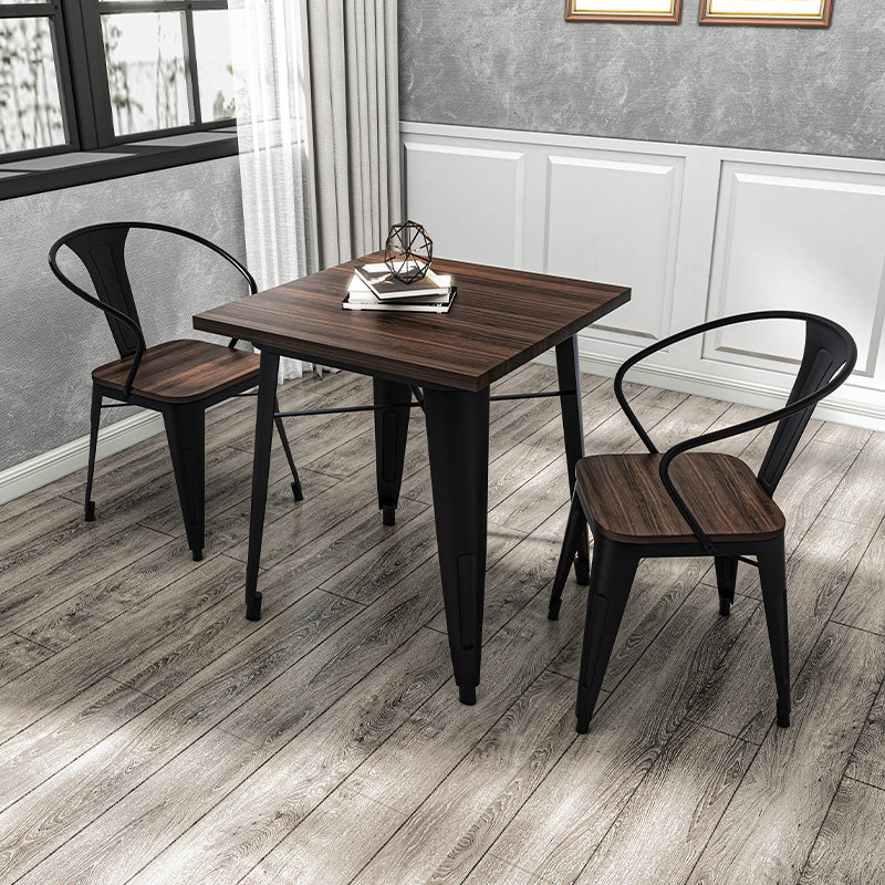 Coffee Shop Dining Table Set 1/2/3/5/7 Pieces Wood and Metal Dinette Set