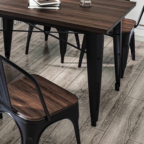 Coffee Shop Dining Table Set 1/2/3/5/7 Pieces Wood and Metal Dinette Set