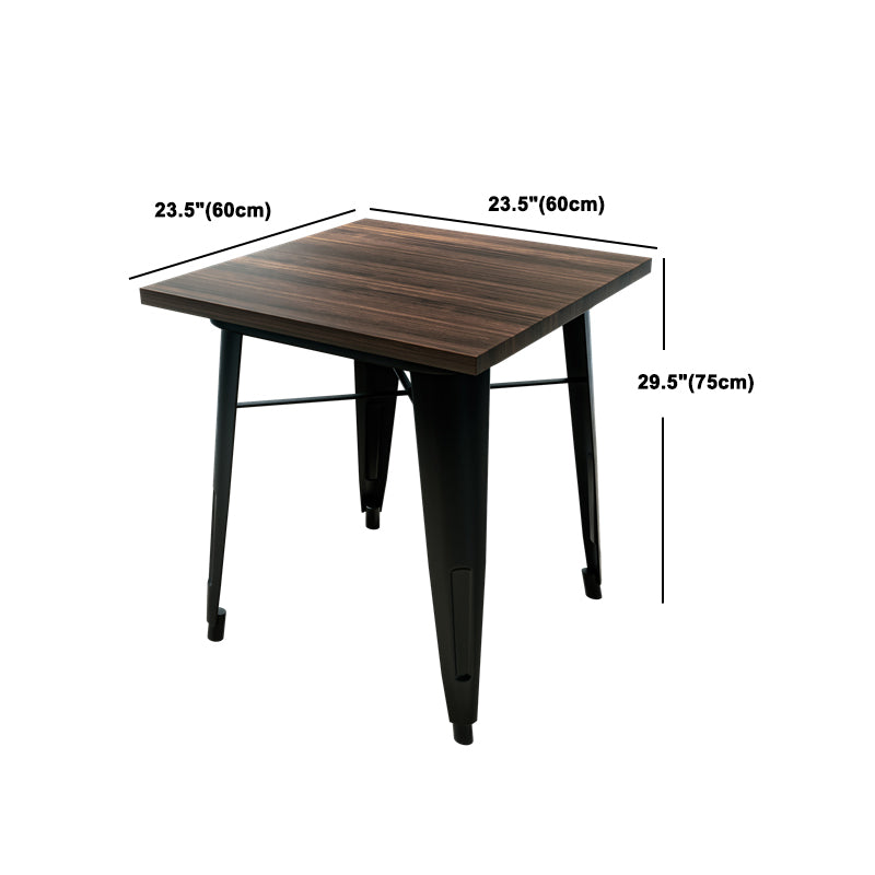 Coffee Shop Dining Table Set 1/2/3/5/7 Pieces Wood and Metal Dinette Set