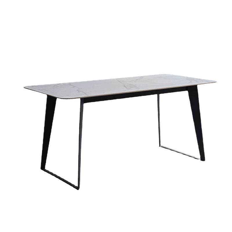 Contemporary Sintered Stone Rectangle Table Set 1/4/6 Pieces Dining Set