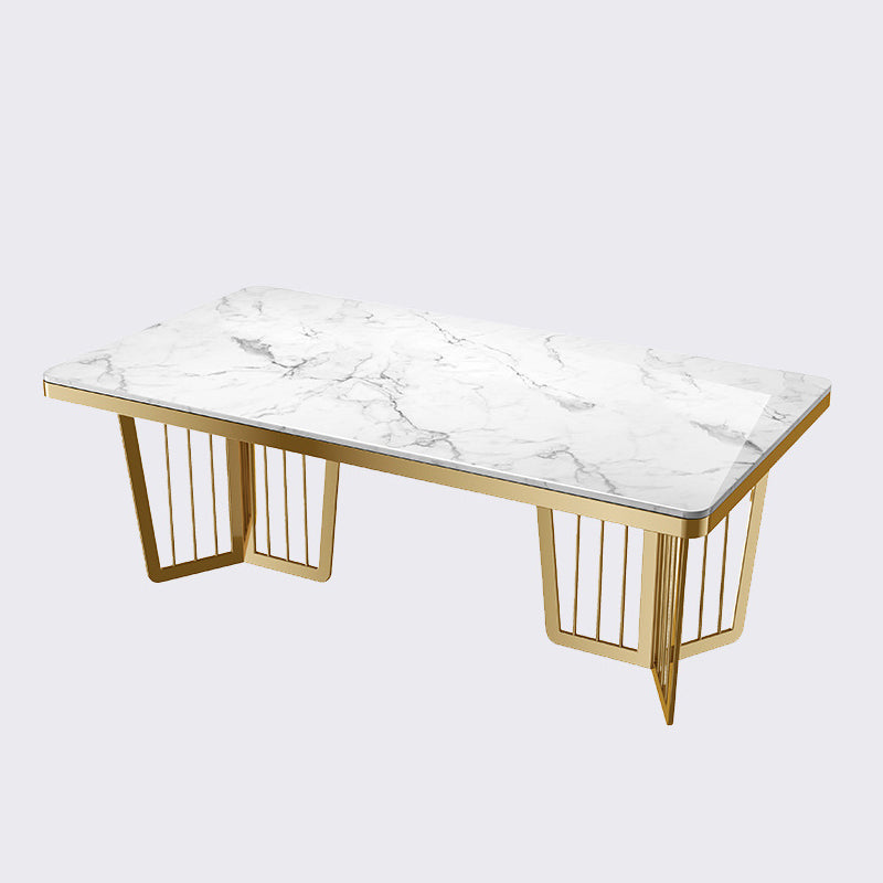 Traditional Luxury Dining Table Black Marble Rectangle Dining Table for Home