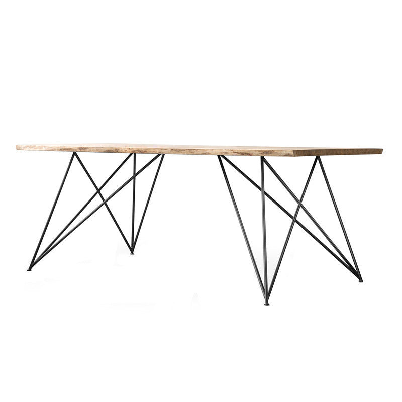 Modern Dinning Table in Brown Wood Rectangle Dining Table for Kitchen