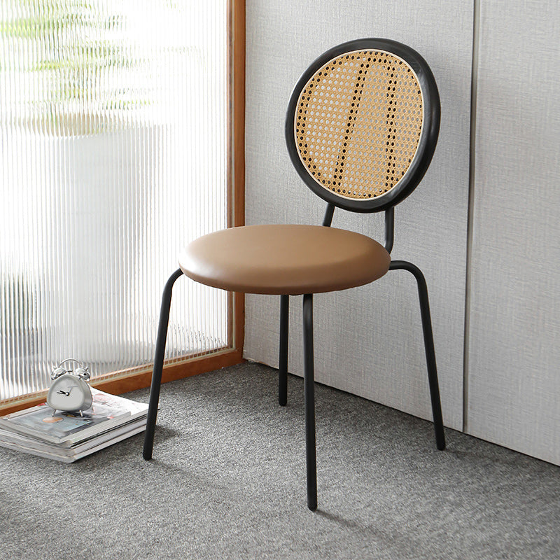 Contemporary Dining Side Chair PU Leather Stacking Side Chair