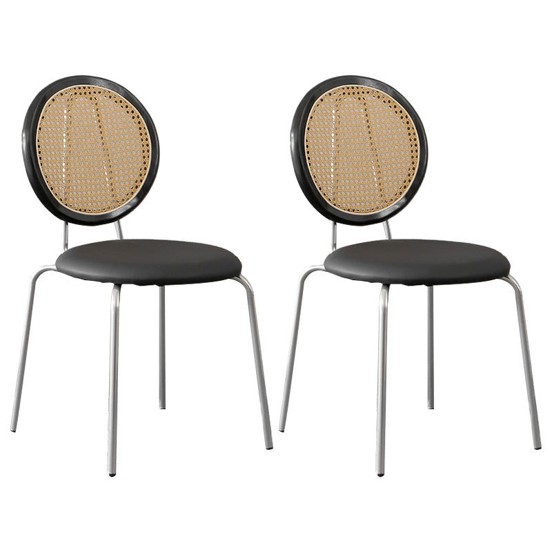 Contemporary Dining Side Chair PU Leather Stacking Side Chair