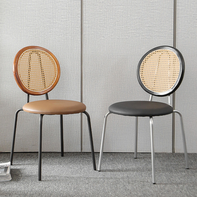 Contemporary Dining Side Chair PU Leather Stacking Side Chair