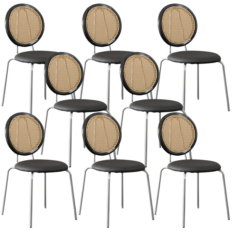 Contemporary Dining Side Chair PU Leather Stacking Side Chair
