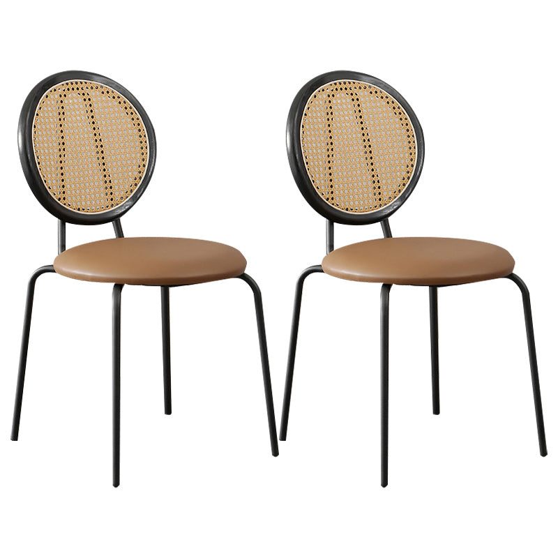 Contemporary Dining Side Chair PU Leather Stacking Side Chair