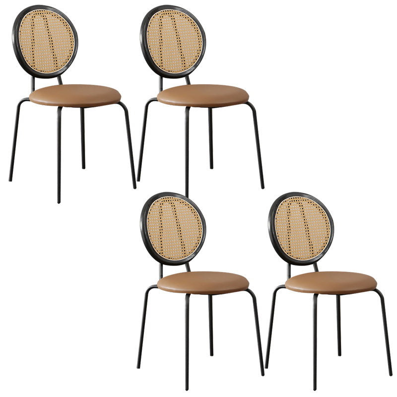 Contemporary Dining Side Chair PU Leather Stacking Side Chair