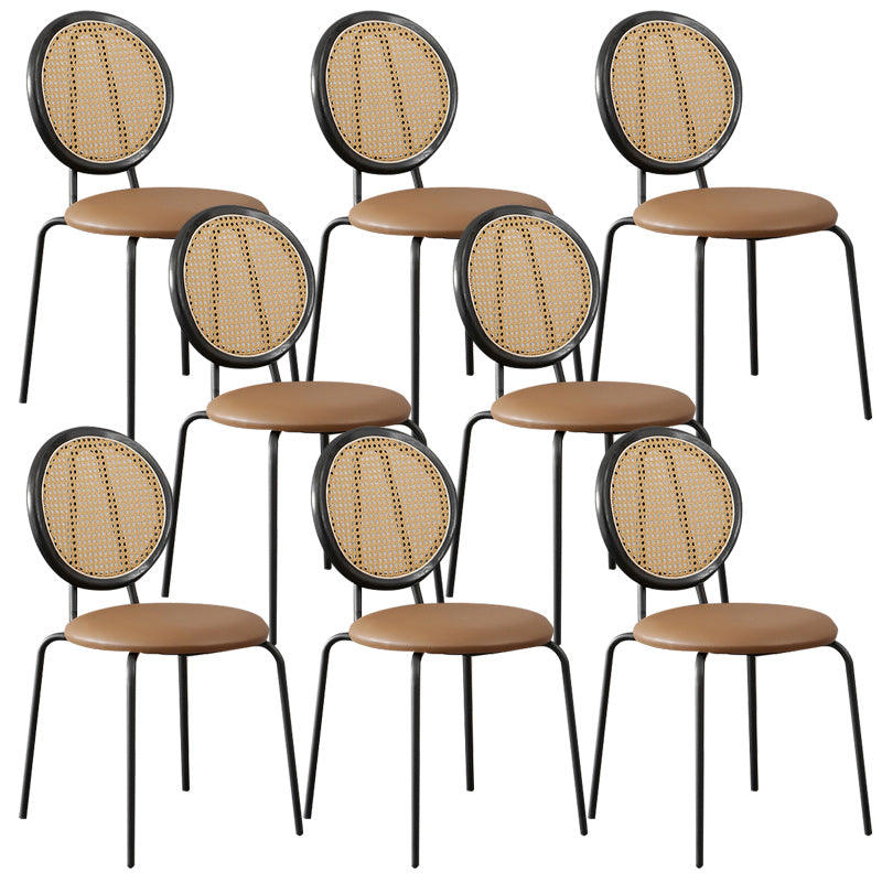 Contemporary Dining Side Chair PU Leather Stacking Side Chair