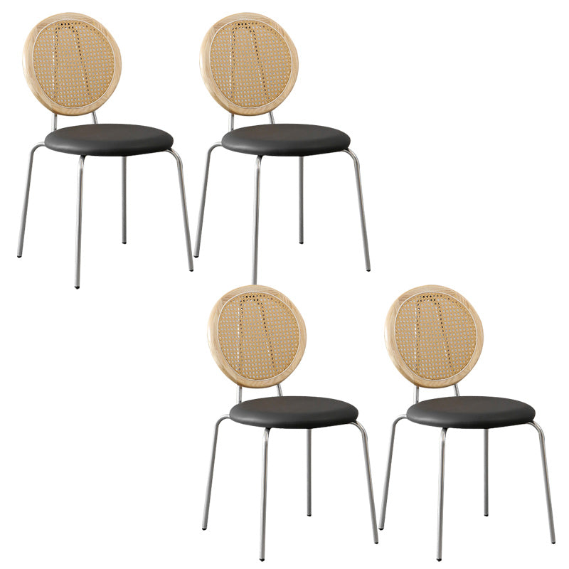 Contemporary Dining Side Chair PU Leather Stacking Side Chair