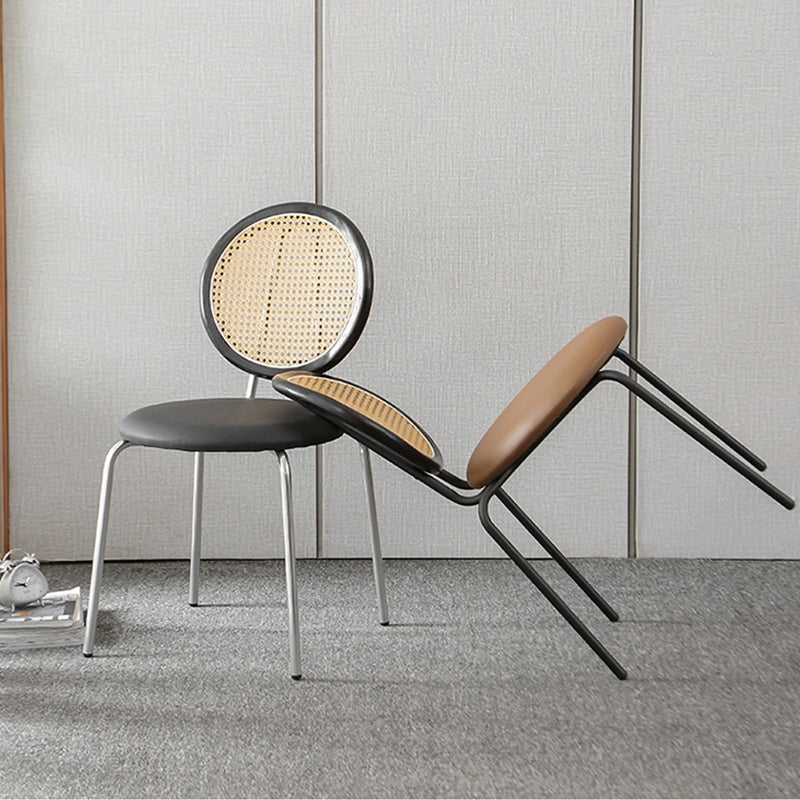 Contemporary Dining Side Chair PU Leather Stacking Side Chair