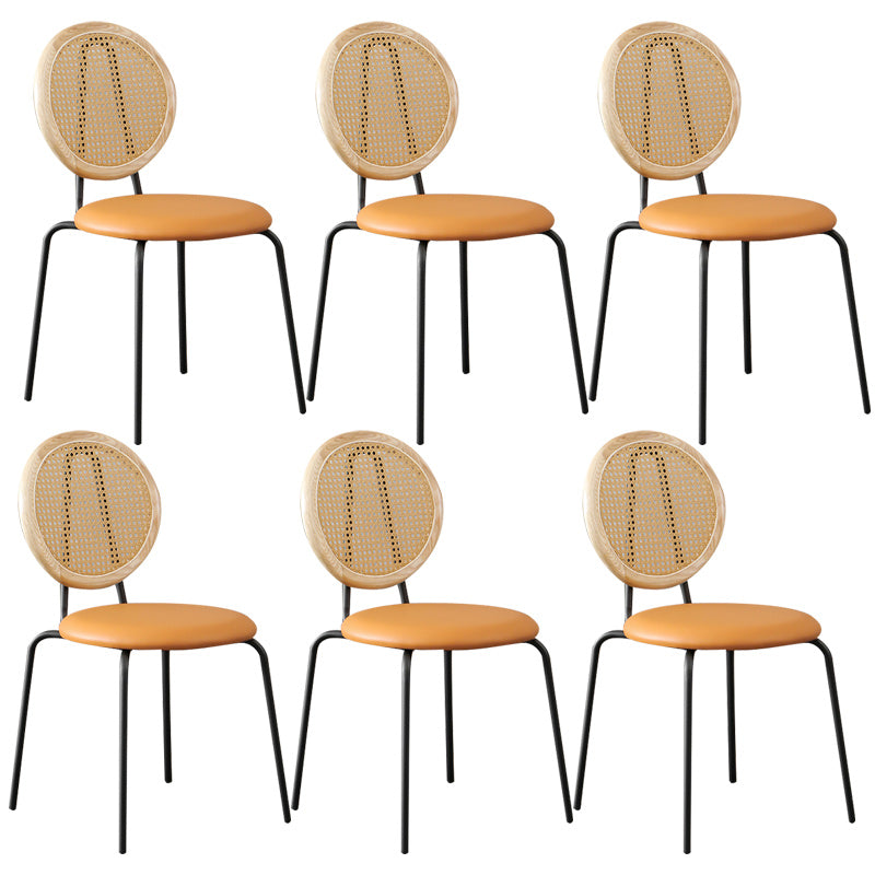 Contemporary Dining Side Chair PU Leather Stacking Side Chair