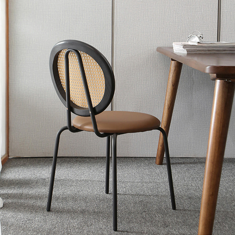 Contemporary Dining Side Chair PU Leather Stacking Side Chair