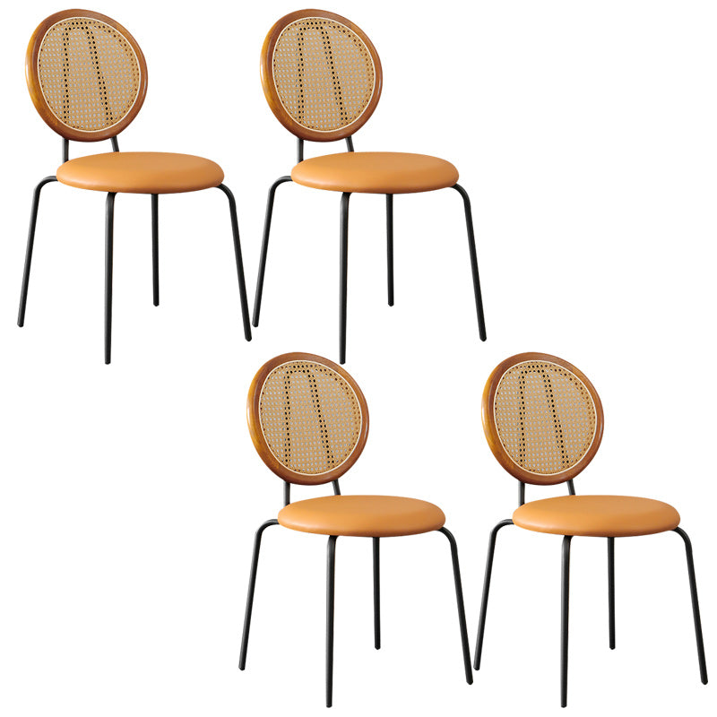 Contemporary Dining Side Chair PU Leather Stacking Side Chair