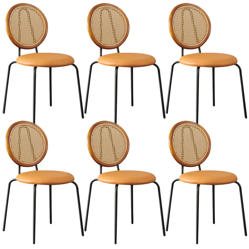 Contemporary Dining Side Chair PU Leather Stacking Side Chair