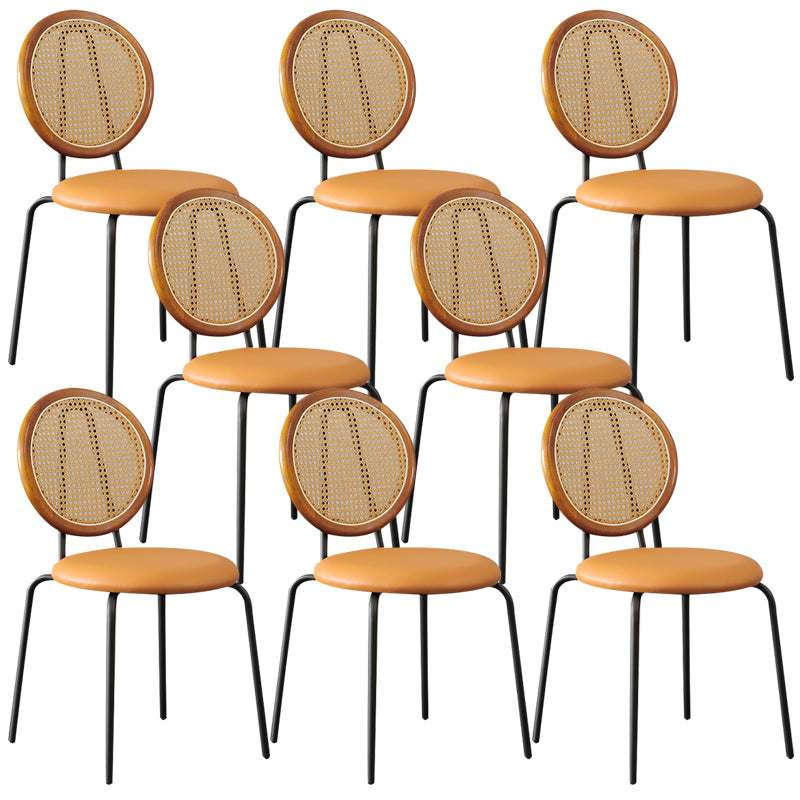 Contemporary Dining Side Chair PU Leather Stacking Side Chair