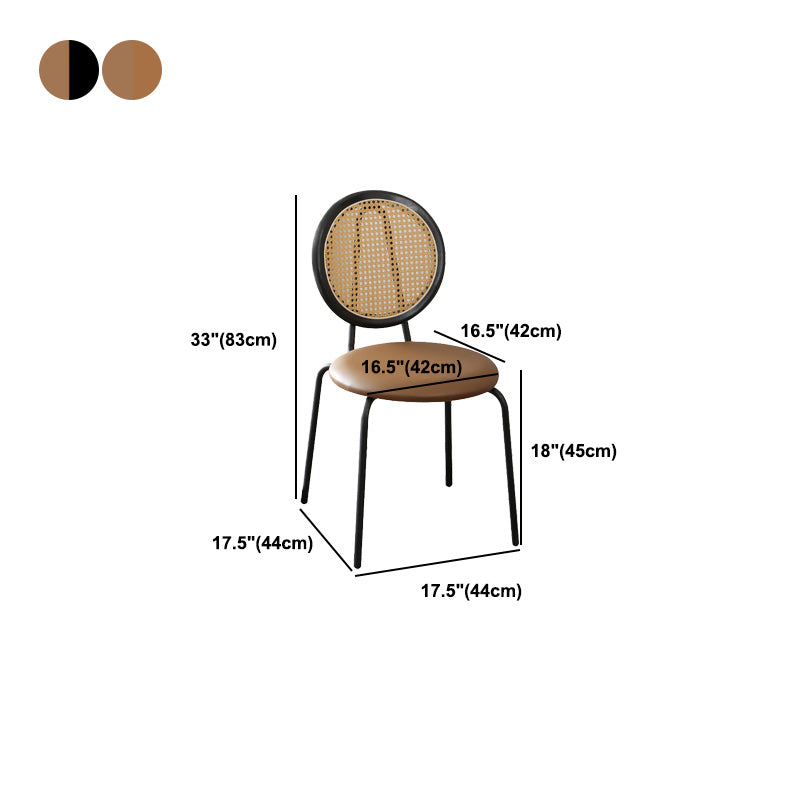 Contemporary Dining Side Chair PU Leather Stacking Side Chair