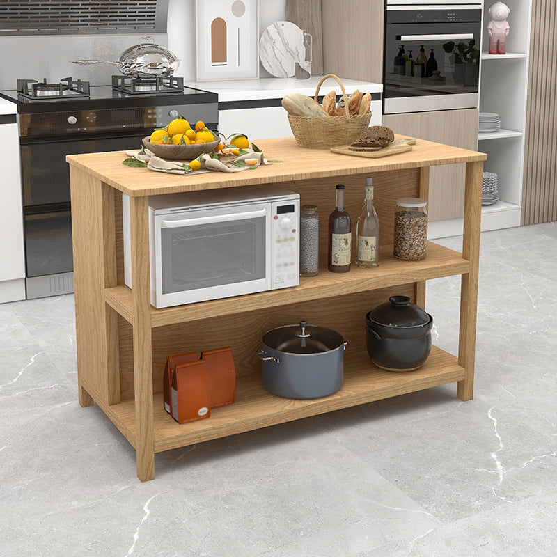 Traditional Stationary Kitchen Island table Wood Kitchen Island table with Drawer