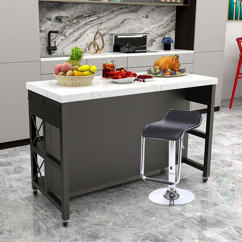 Rolling Industrial Kitchen Island Table Stone Kitchen Island Table