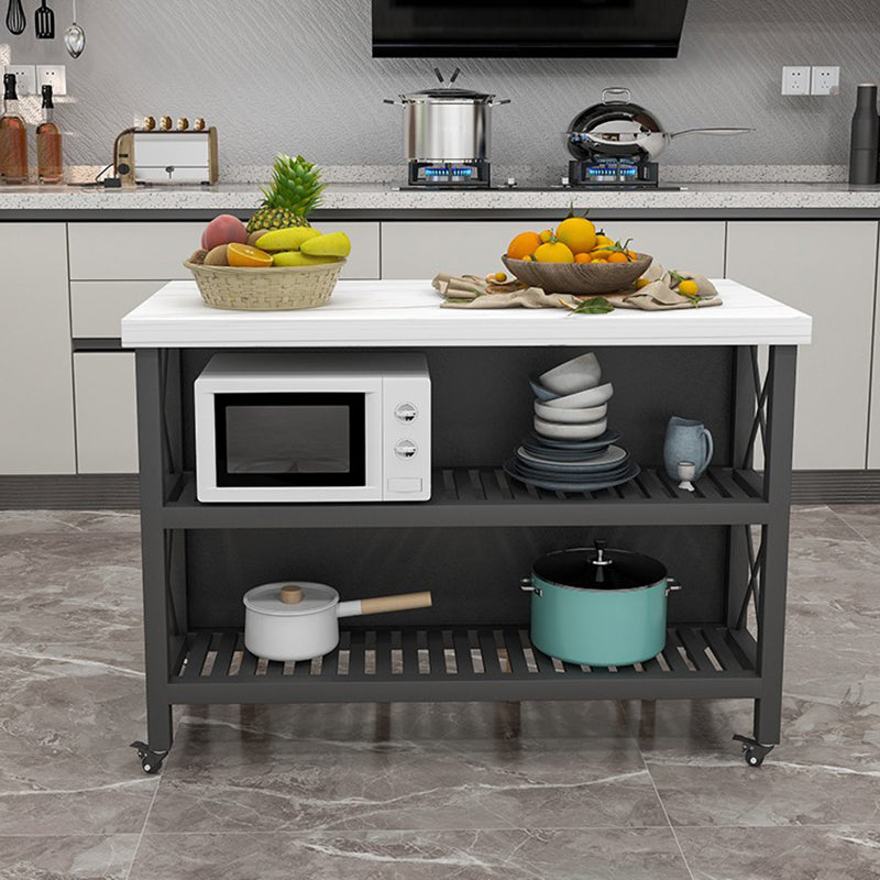 Rolling Contemporary Kitchen Island Stone Kitchen Island Table