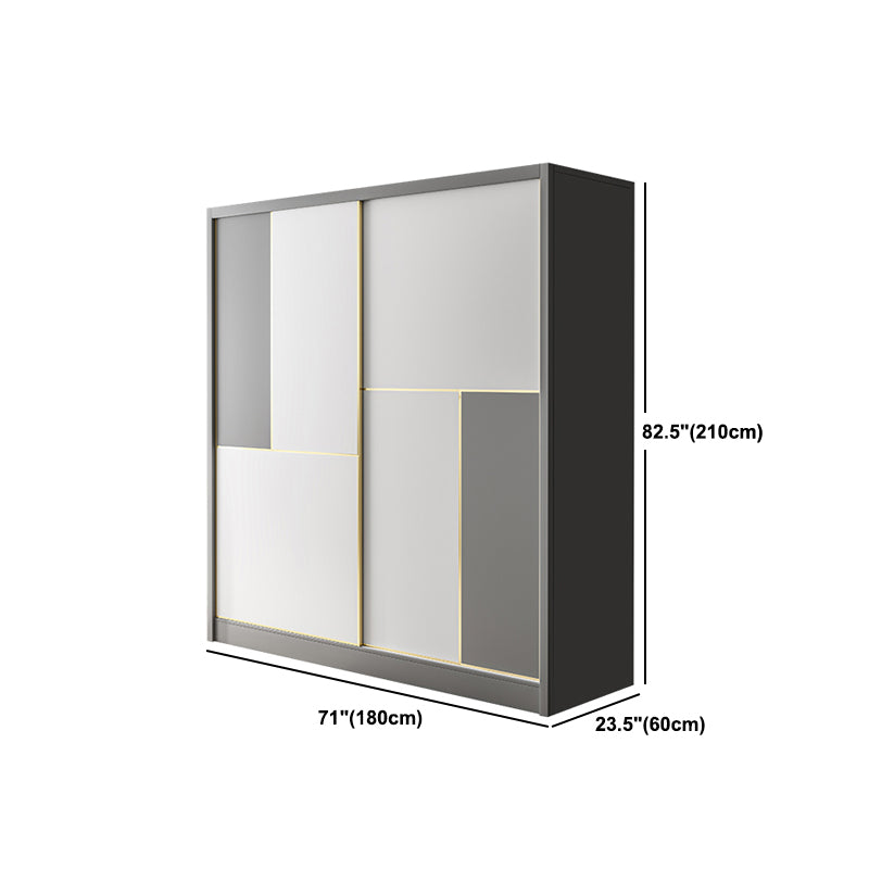 Contemporary Storage Cabinet Sliding Wardrobe Cabinet for Bedroom