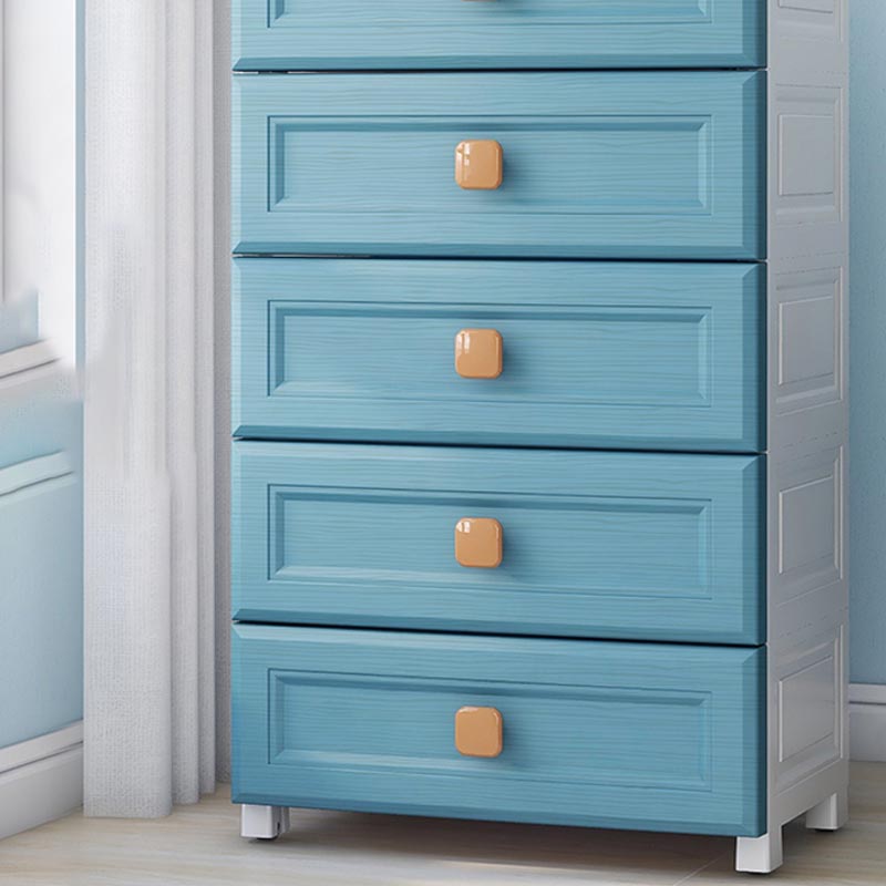 Plastic Home Non-Hanging Armoire Contemporary Style Cabinet with Drawers