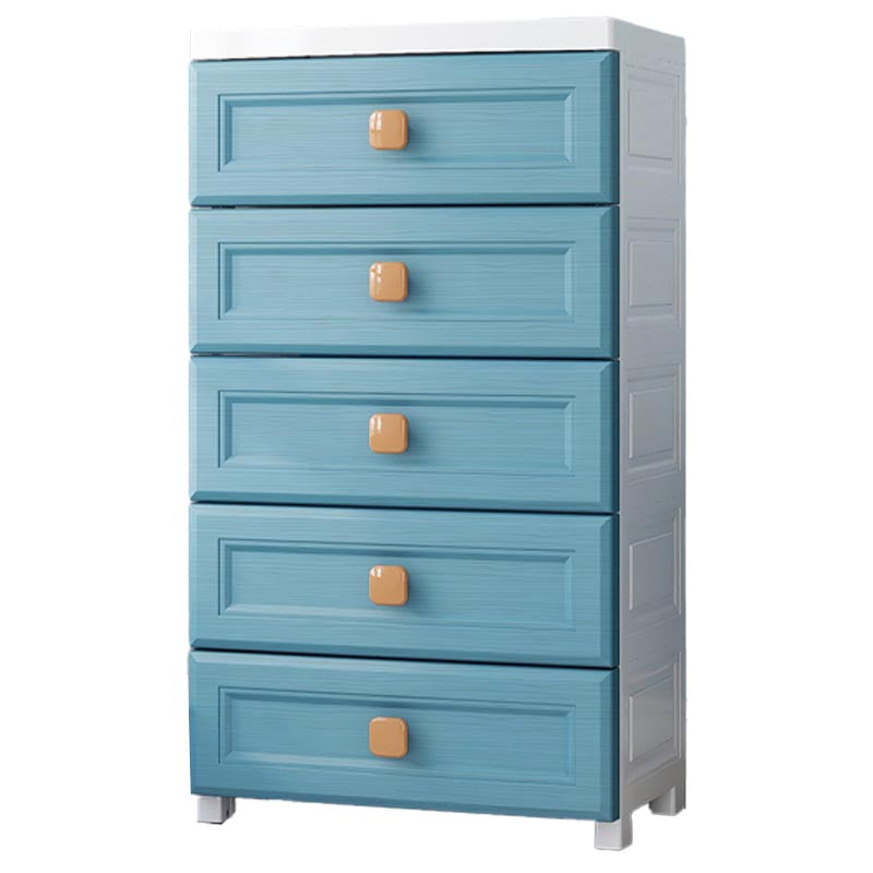 Plastic Home Non-Hanging Armoire Contemporary Style Cabinet with Drawers
