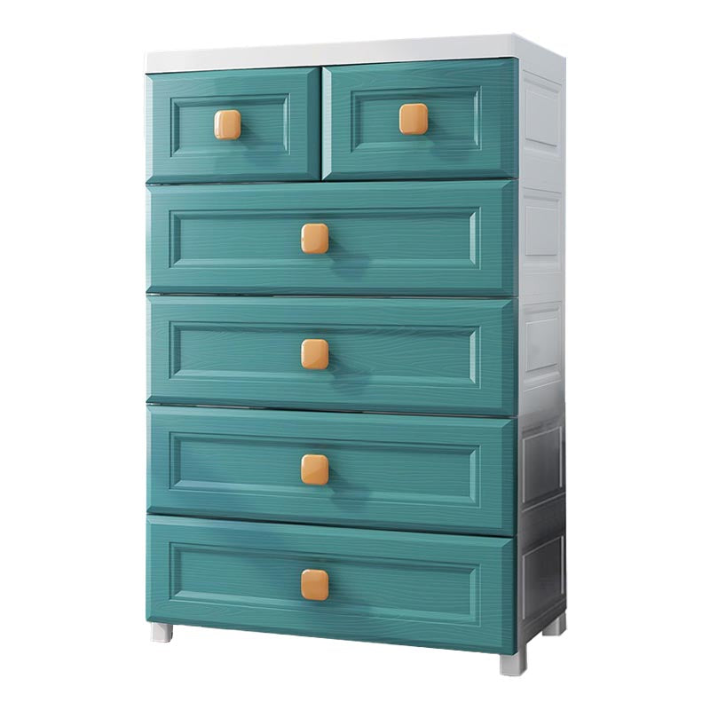 Plastic Home Non-Hanging Armoire Contemporary Style Cabinet with Drawers