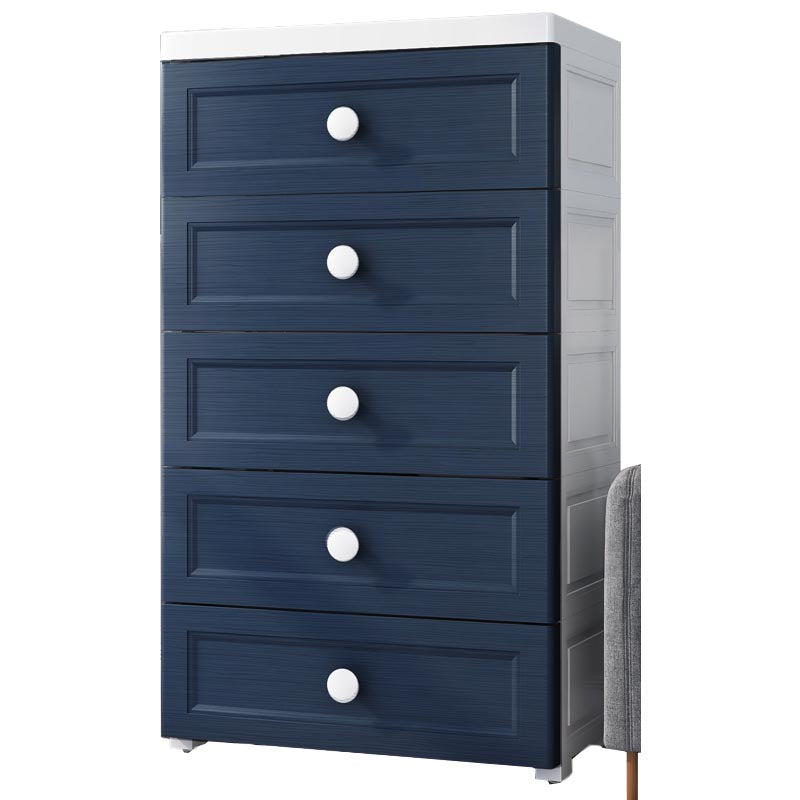 Plastic Home Non-Hanging Armoire Contemporary Style Cabinet with Drawers