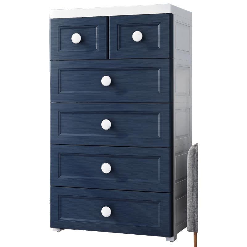 Plastic Home Non-Hanging Armoire Contemporary Style Cabinet with Drawers